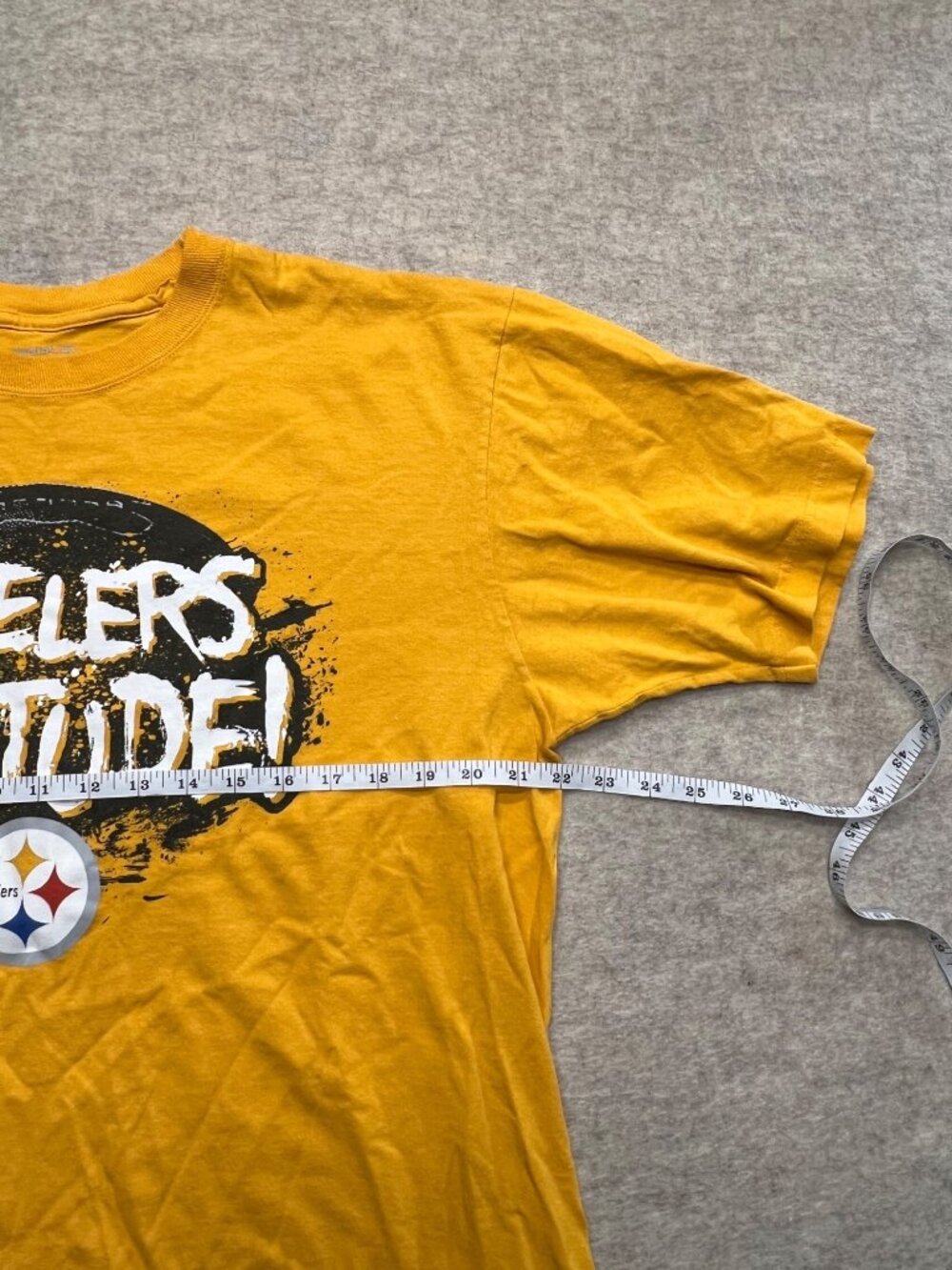 Pittsburg Steelers "Steelers Attitude!" Yellow Short Sleeve Graphic T-shirt Larg - Picture 6 of 7